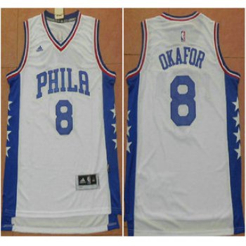 Philadelphia Sixers #8 Jahlil Okafor Revolution 30 Swingman 2015 New White Jersey