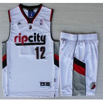 Portland Trail Blazers #12 LaMarcus Aldridge White Revolution 30 Swingman NBA Jersey Short Suits