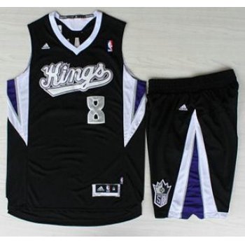 Sacramento Kings #8 Rudy Gay Black Revolution 30 Swingman Suits