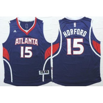 Atlanta Hawks #15 Al Horford Revolution 30 Swingman 2014 New Navy Blue Jersey