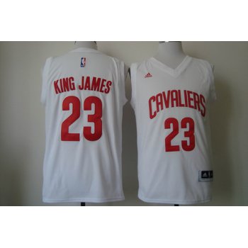 Cleveland Cavaliers #23 King James 2015 White Fashion Jersey