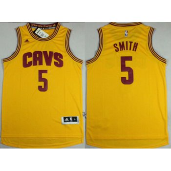 Cleveland Cavaliers #5 J.R. Smith Revolution 30 Swingman 2014 New Yellow Jersey