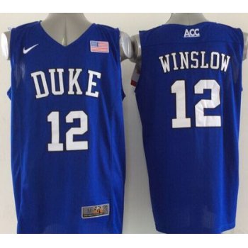 Duke Blue Devils #12 Justise Winslow 2015 Blue Jersey