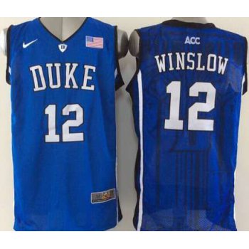 Duke Blue Devils #12 Justise Winslow Blue Jersey