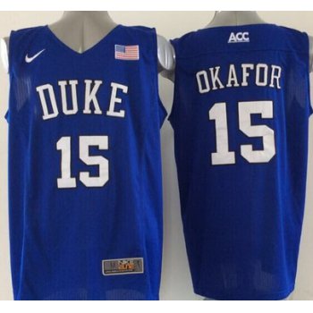 Duke Blue Devils #15 Jahlil Okafor 2015 Blue Jersey