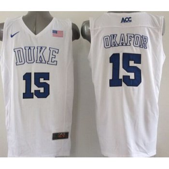 Duke Blue Devils #15 Jahlil Okafor 2015 White Jersey