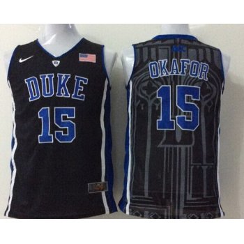 Duke Blue Devils #15 Jahlil Okafor Black Jersey