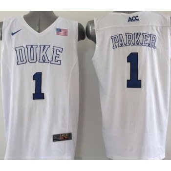 Duke Blue Devils #1 Jabari Parker 2015 White Jersey