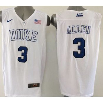 Duke Blue Devils #3 Grayson Allen 2015 White Jersey