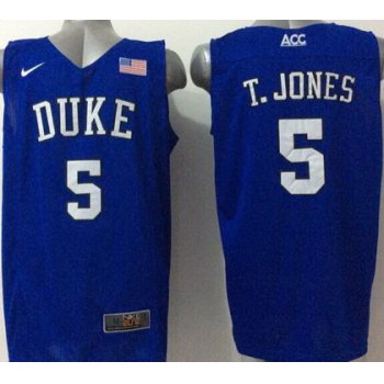 Duke Blue Devils #5 Tyus Jones 2015 Blue Jersey