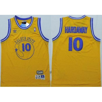 Golden State Warriors #10 Tim Hardaway Yellow Swingman Throwback Jersey