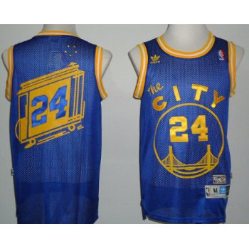 Golden State Warriors #24 Rick Barry The City Blue Swingman Throwback Jersey