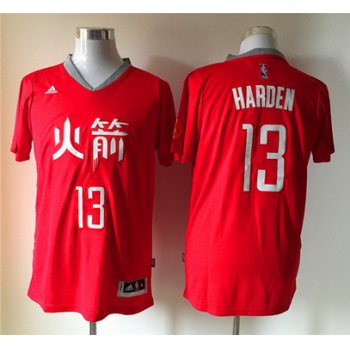 Houston Rockets #13 James Harden Revolution 30 Swingman 2015 Chinese Red Fashion Jersey