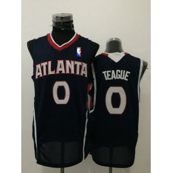 Men's Atlanta Hawks #0 Jeff Teague Navy Blue Swingman Jersey