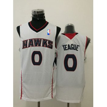 Men's Atlanta Hawks #0 Jeff Teague White Swingman Jersey