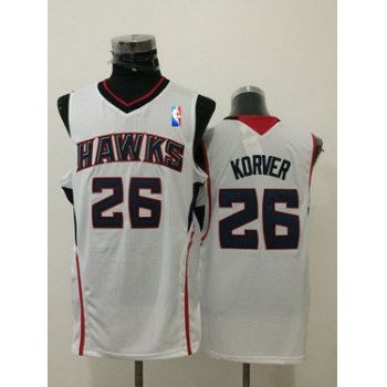 Men's Atlanta Hawks #26 Kyle Korver White Swingman Jersey