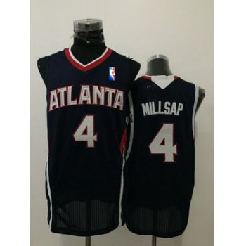 Men's Atlanta Hawks #4 Paul Millsap Navy Blue Swingman Jersey