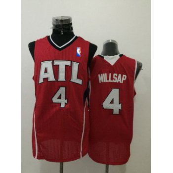 Men's Atlanta Hawks #4 Paul Millsap Red Swingman Jersey