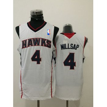 Men's Atlanta Hawks #4 Paul Millsap White Swingman Jersey