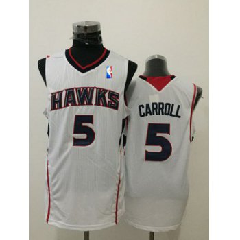 Men's Atlanta Hawks #5 DeMarre Carroll White Swingman Jersey