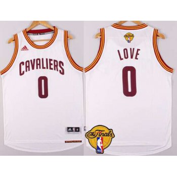 Men's Cleveland Cavaliers #0 Kevin Love 2015 The Finals New White Jersey