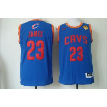 Men's Cleveland Cavaliers #23 LeBron James 2015 The Finals Light Blue Jersey