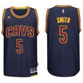 Men's Cleveland Cavaliers #5 J.R. Smith Revolution 30 Swingman 2014 New Navy Blue Jersey