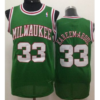 Milwaukee Bucks #33 Kareem Abdul-Jabbar Green Swingman Throwback Jersey