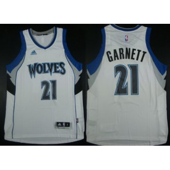 Minnesota Timberwolves #21 Kevin Garnett Revolution 30 Swingman 2014 New White Jersey