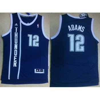 Oklahoma City Thunder #12 Steven Adams Revolution 30 Swingman Navy Blue Jersey