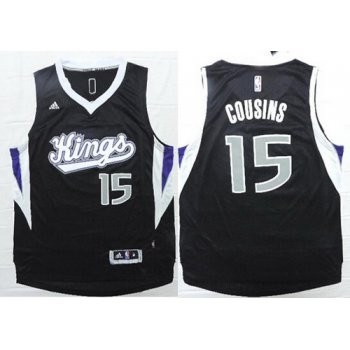 Sacramento Kings #15 DeMarcus Cousins Revolution 30 Swingman 2014 New Black Jersey