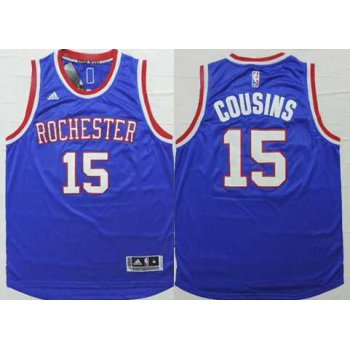 Sacramento Kings #15 DeMarcus Cousins Revolution 30 Swingman 2014 New Blue Jersey