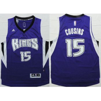 Sacramento Kings #15 DeMarcus Cousins Revolution 30 Swingman 2014 New Purple Jersey