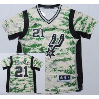 San Antonio Spurs #21 Tim Duncan Revolution 30 Swingman 2014 New Camo Short-Sleeved Jersey