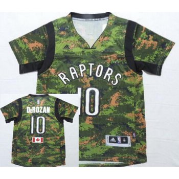 Toronto Raptors #10 Demar DeRozan Revolution 30 Swingman 2014 New Camo Short-Sleeved Jersey