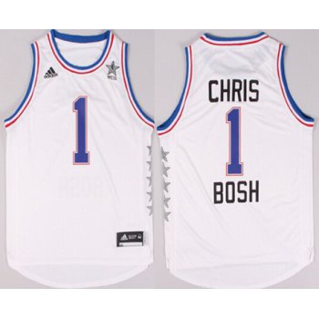 2015 NBA Eastern All-Stars #1 Chris Bosh Revolution 30 Swingman White Jersey