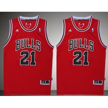 Chicago Bulls #21 Jimmy Butler Revolution 30 Swingman Red Jersey