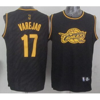 Cleveland Cavaliers #17 Anderson Varejao Revolution 30 Swingman 2014 Black With Gold Jersey