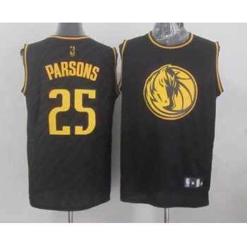 Dallas Mavericks #25 Chandler Parsons Revolution 30 Swingman 2014 Black With Gold Jersey