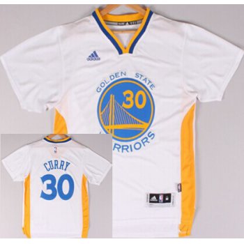 Golden State Warriors #30 Stephen Curry Revolution 30 Swingman 2014 New White Short-Sleeved Jersey