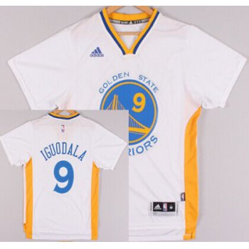 Golden State Warriors #9 Andre Iguodala Revolution 30 Swingman 2014 New White Short-Sleeved Jersey