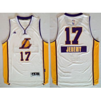 Los Angeles Lakers #17 Jeremy Lin Revolution 30 Swingman 2014 Christmas Day White Jersey