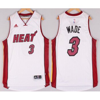 Miami Heat #3 Dwyane Wade Revolution 30 Swingman 2014 New White Jersey