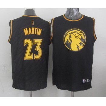 Minnesota Timberwolves #23 Kevin Martin Revolution 30 Swingman 2014 Black With Gold Jersey