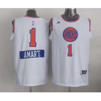 New York Knicks #1 Amare Stoudemire Revolution 30 Swingman 2014 Christmas Day White Jersey