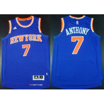 New York Knicks #7 Carmelo Anthony Revolution 30 Swingman 2014 New Blue Jersey