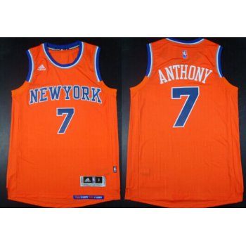 New York Knicks #7 Carmelo Anthony Revolution 30 Swingman 2014 New Orange Jersey