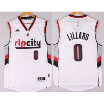 Portland Trail Blazers #0 Damian Lillard Rip City Revolution 30 Swingman 2014 New White Jersey