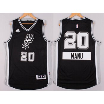 San Antonio Spurs #20 Manu Ginobili Revolution 30 Swingman 2014 Christmas Day Black Jersey