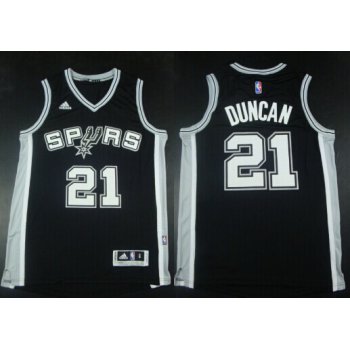 San Antonio Spurs #21 Tim Duncan Revolution 30 Swingman 2014 New Black Jersey